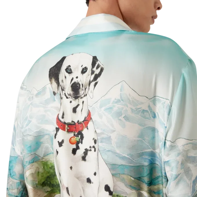 Chemise en soie à manches longues Dalmatian a La Montagne Chemise en soie à manches longues Dalmatian a La Montagne