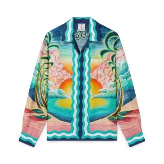 Chemise en soie à manches longues Danse De La Mer