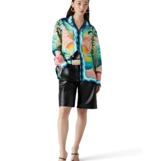 Chemise en soie à manches longues Danse De La Mer