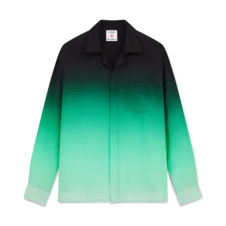 Chemise en soie à manches longues en jacquard Gradient Ping Pong
