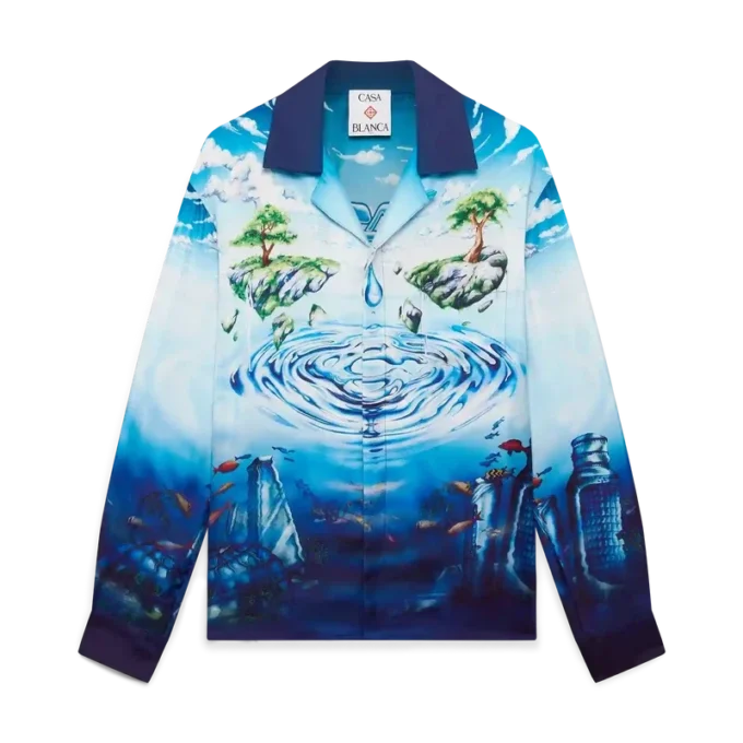 Chemise en soie à manches longues Lost Atlantis