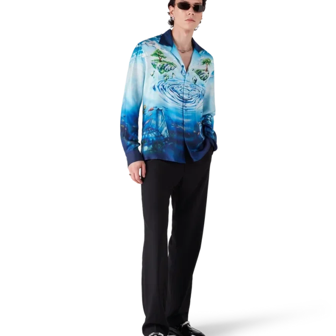 Chemise en soie à manches longues Lost Atlantis