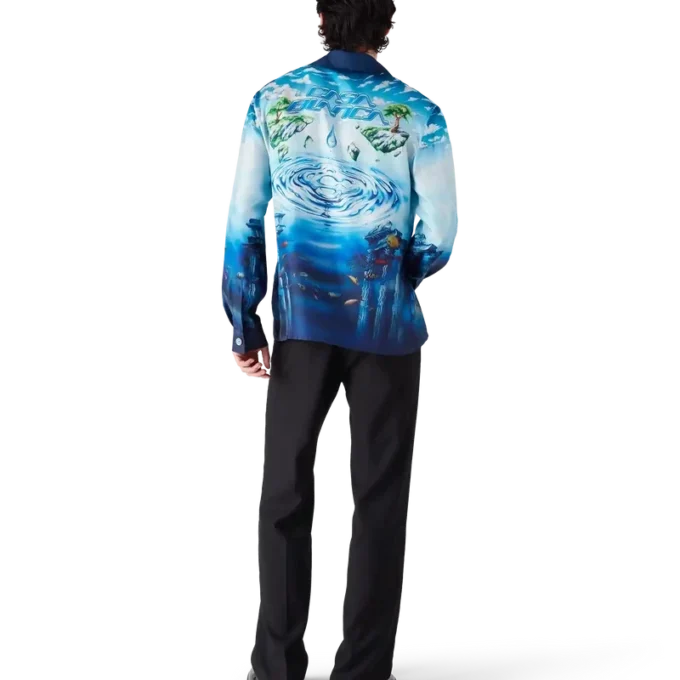 Chemise en soie à manches longues Lost Atlantis