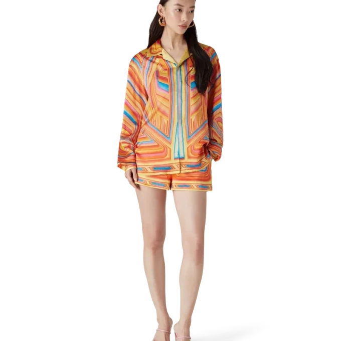 Chemise en soie à manches longues Low Rider