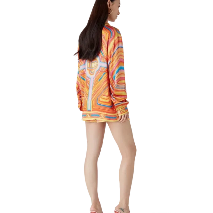 Chemise en soie à manches longues Low Rider