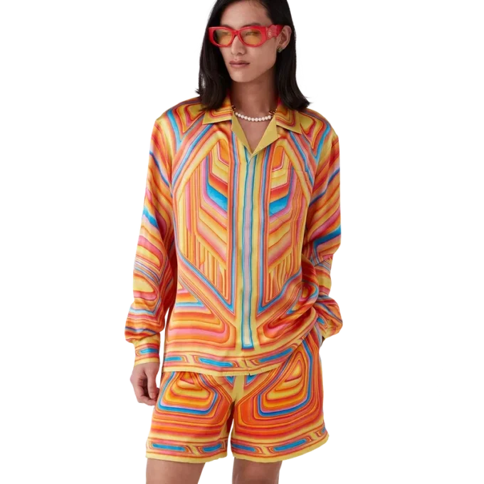 Chemise en soie à manches longues Low Rider Chemise en soie à manches longues Low Rider