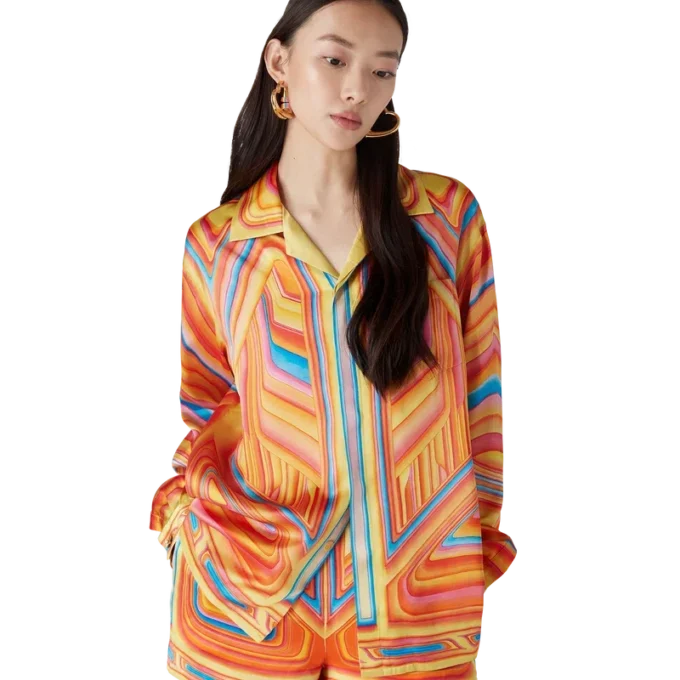 Chemise en soie à manches longues Low Rider