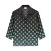 Chemise en soie à manches longues Monogram dégradé Chemise en soie à manches longues Monogram dégradé