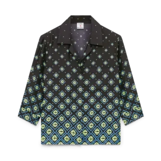 Chemise en soie à manches longues Monogram dégradé