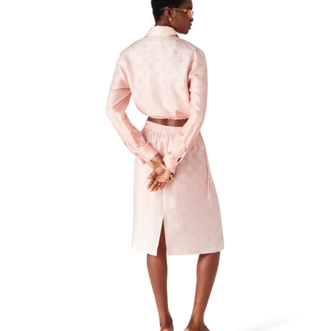 Chemise en soie à manches longues Monogram Dégradé