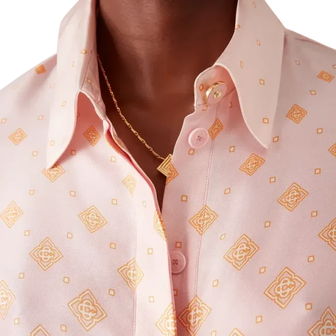 Chemise en soie à manches longues Monogram Dégradé