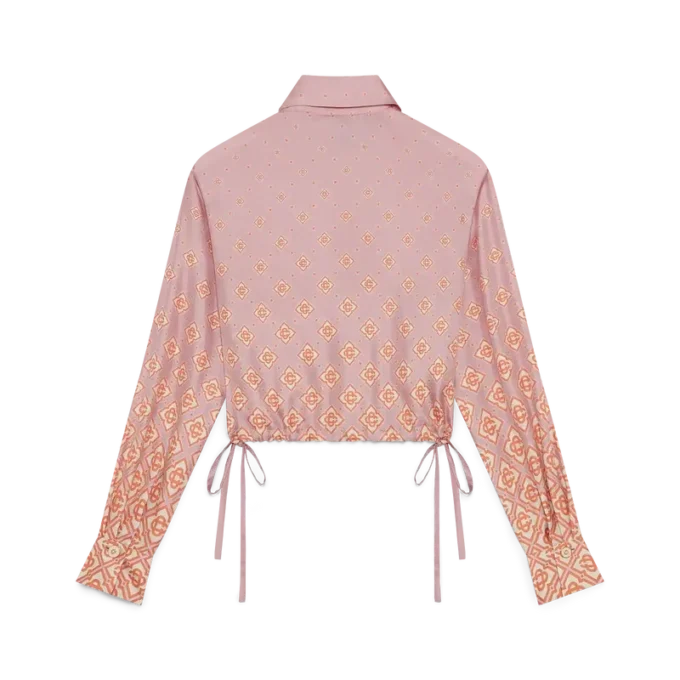 Chemise en soie à manches longues Monogram Dégradé