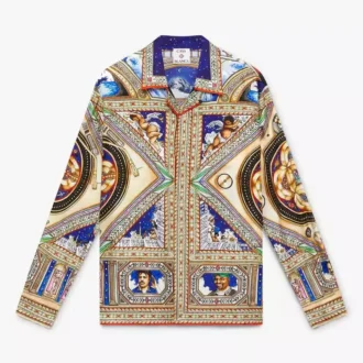 Chemise en soie à manches longues Plafond Orne De Musique