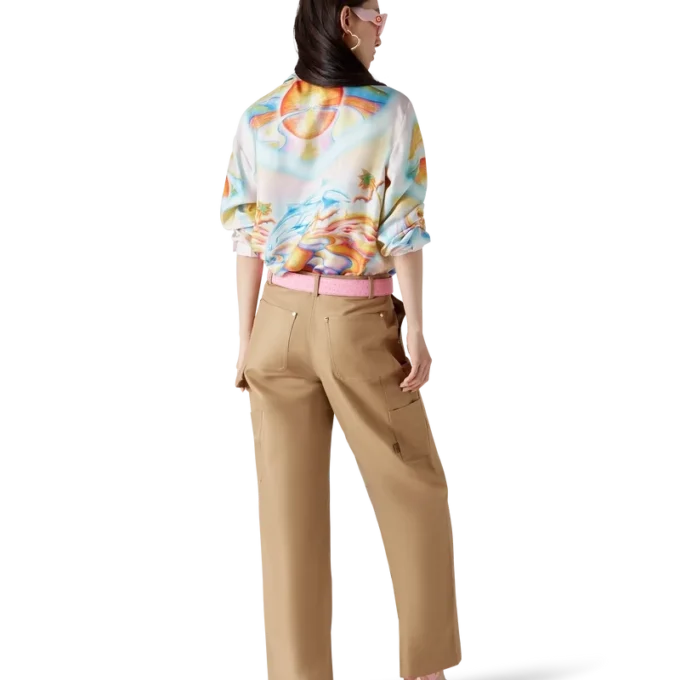 Chemise en soie à manches longues Psychedelic Nirvana