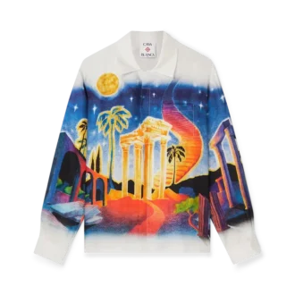 Chemise en soie Midnight Acropolis