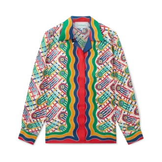 Chemise en soie monogramme Tennis