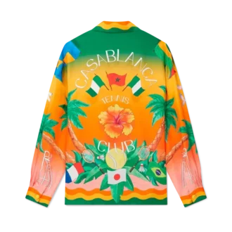 Chemise en soie Tennis Club En Fleur