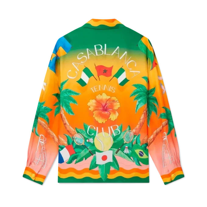 Chemise en soie Tennis Club En Fleur Chemise en soie Tennis Club En Fleur