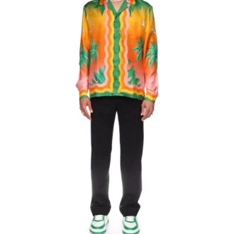 Chemise en soie Tennis Club En Fleur