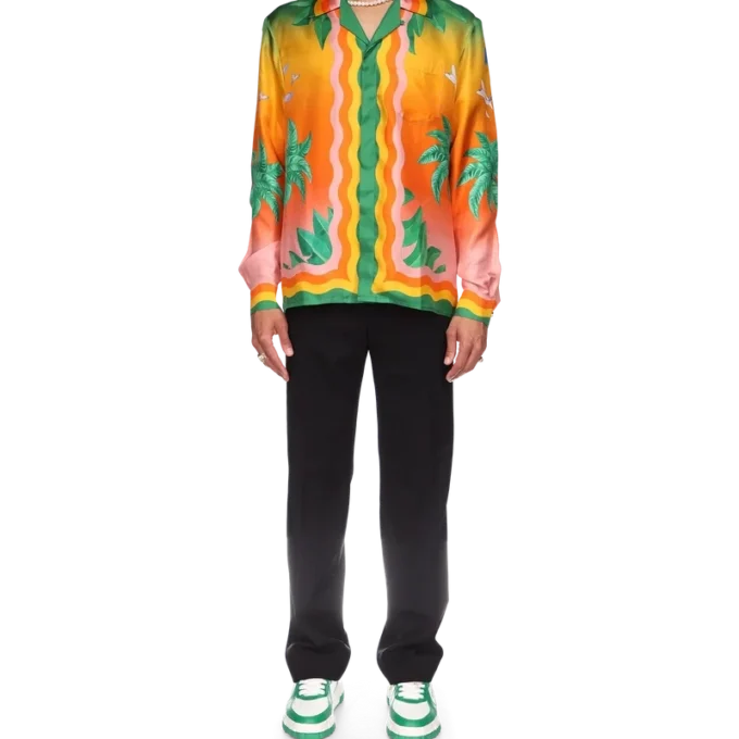 Chemise en soie Tennis Club En Fleur Chemise en soie Tennis Club En Fleur