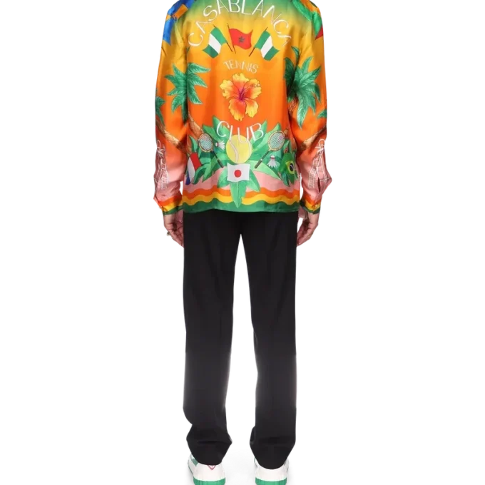 Chemise en soie Tennis Club En Fleur Chemise en soie Tennis Club En Fleur