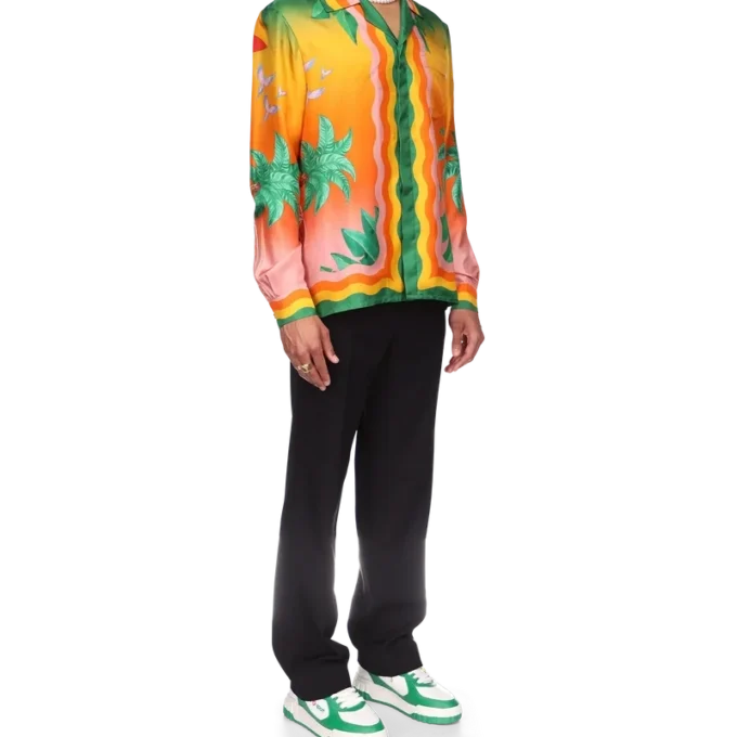 Chemise en soie Tennis Club En Fleur Chemise en soie Tennis Club En Fleur