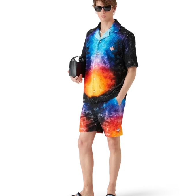 Chemise en tissu éponge dégradé Chemise en tissu éponge dégradé