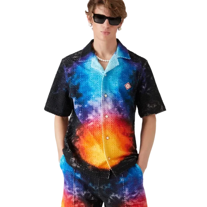 Chemise en tissu éponge dégradé Chemise en tissu éponge dégradé