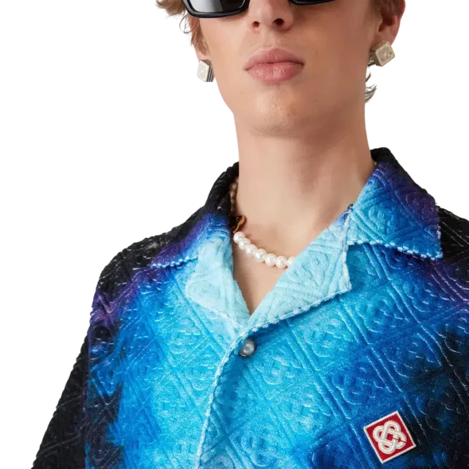 Chemise en tissu éponge dégradé Chemise en tissu éponge dégradé
