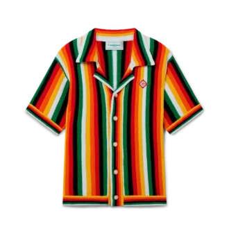 Chemise en tissu éponge rayé