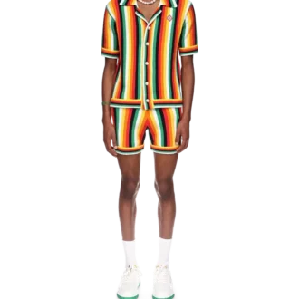 Chemise en tissu éponge rayé