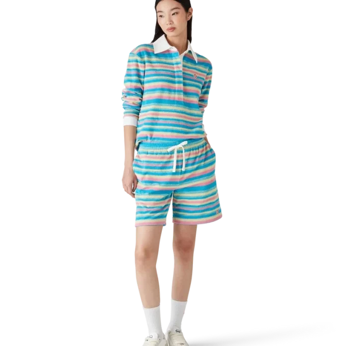 Chemise en tissu éponge rayée