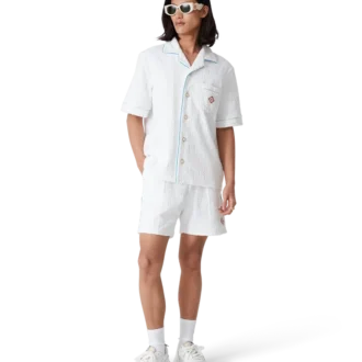 Chemise en tissu éponge à rayures Tennis