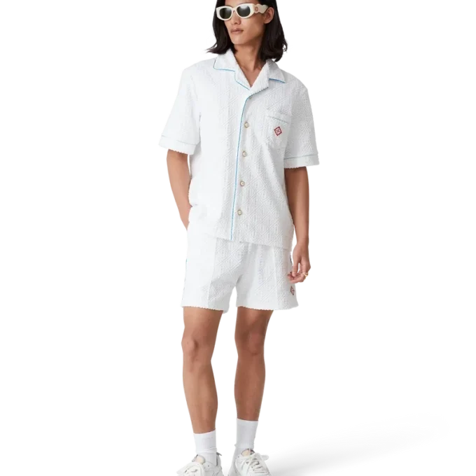 Chemise en tissu éponge à rayures Tennis Chemise en tissu éponge à rayures Tennis