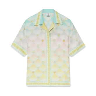 Chemise en twill de soie à manches courtes Candy Icons