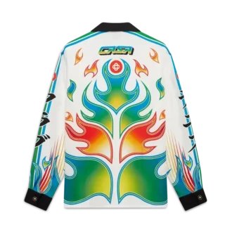 Chemise en twill de soie à manches longues Flame Laurel