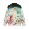 Chemise en twill de soie à manches longues Flowers Chemise en twill de soie à manches longues Flowers