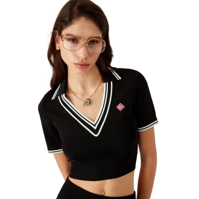 Chemise en viscose à col en V Chemise en viscose à col en V