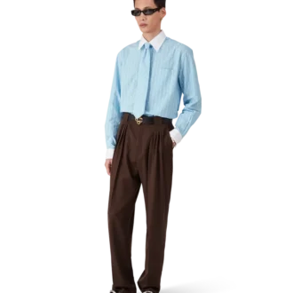 Chemise jacquard à rayures Laurel