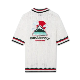 Chemise à manches courtes en coton Montagne Ondulée, confectionnée au crochet