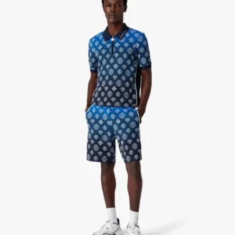 Chemise à manches courtes en maille avec monogramme dégradé