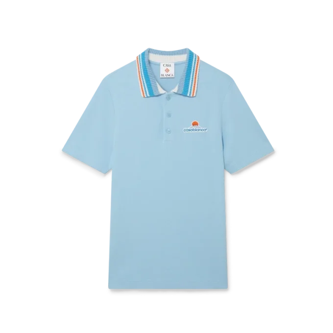 Chemise à manches courtes en piqué tricoté