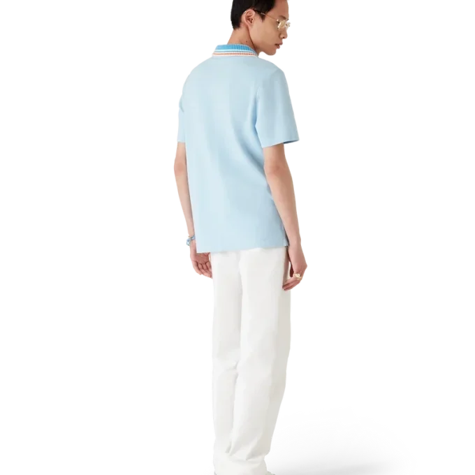 Chemise à manches courtes en piqué tricoté