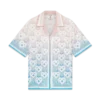 Chemise à manches courtes en soie avec motif Monogram Heart dégradé