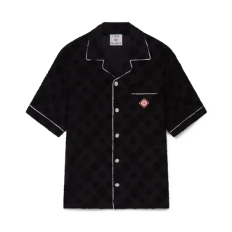 Chemise à manches courtes en tissu éponge Monogram