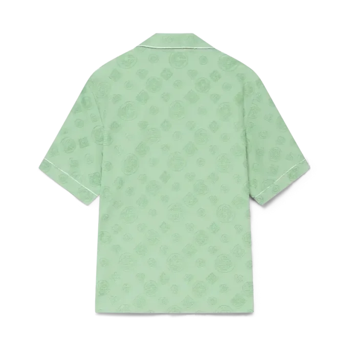 Chemise à manches courtes en tissu éponge Monogram