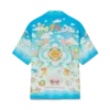 Chemise à manches courtes en twill de soie à motif kawaii