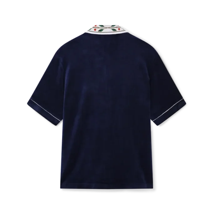 Chemise à manches courtes en velours Laurel