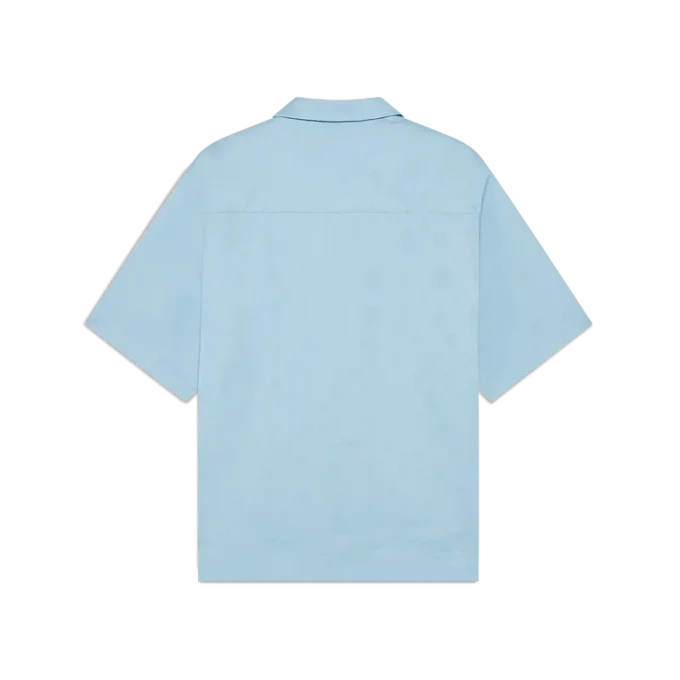 Chemise à manches courtes Monogram bleu clair en shorts