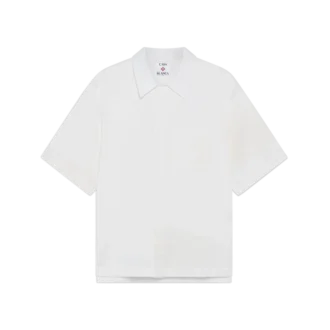 Chemise à manches courtes Monogramme blanche